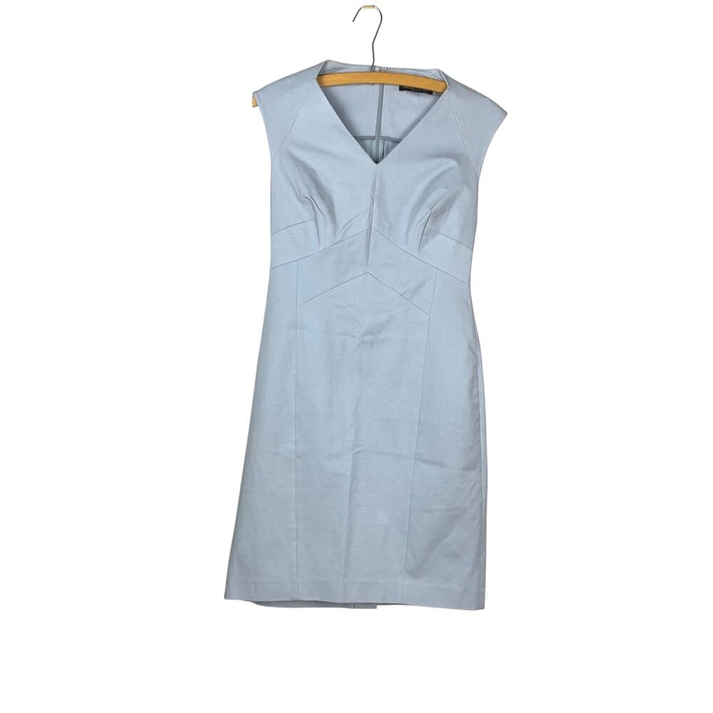 Banana Republic Icey Blue Sleeveless Sheath Dress Size 6Wedding Guest Occasion